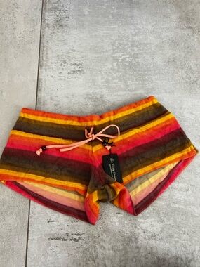 Striped Multicolor Beach Cover-Up with Tie Waist